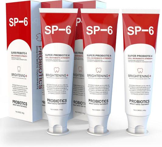 Front view of SP-6 Probiotic Whitening Toothpaste