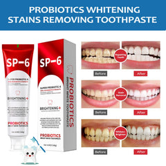 Six probiotics illustration representing oral microbiome