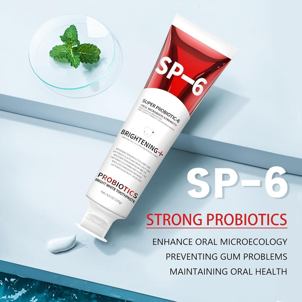 Minty fresh flavor and breath freshness after using SP-6 Probiotics toothpaste