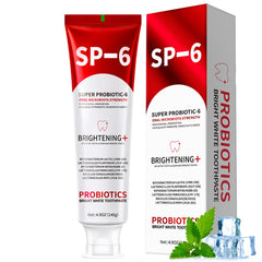 SP-6 Probiotics Whitening Toothpaste bottle on white background