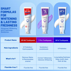 Close-up of toothpaste texture highlighting hydroxyapatite and probiotic formula