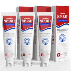 SP-8 Hydroxyapatite Probiotic Whitening Toothpaste tube with mint flavor