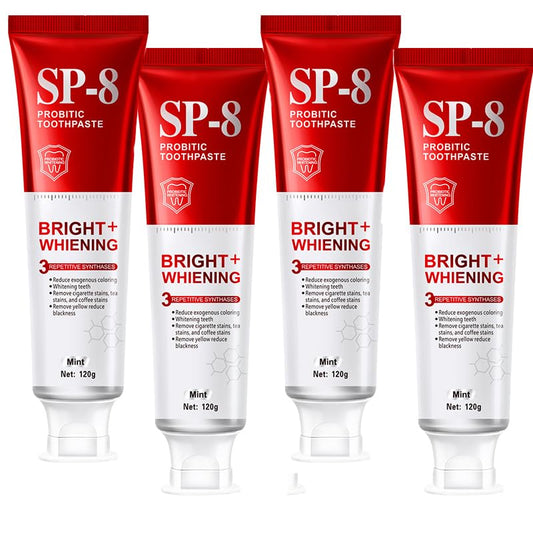 SP-8 Probiotics Whitening Toothpaste box front