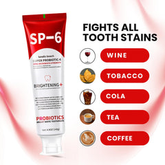 Fluoride-free SP6 toothpaste with mint freshness labeling