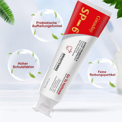 Teeth deep clean and stain removal with SP-6 toothpaste