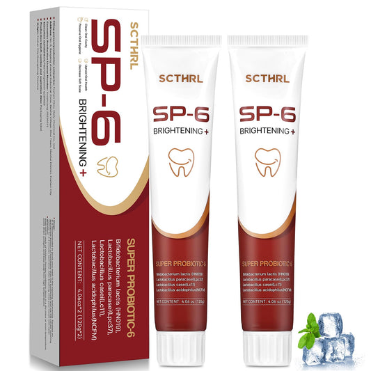 SP-6 Probiotic Whitening Toothpaste tube and packaging