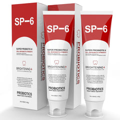 SP-6 Probiotic Whitening Toothpaste packaging and tube