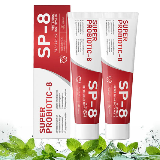 SP8 Probiotics Whitening Toothpaste tube front view