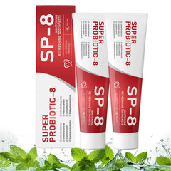 SP8 Probiotics Whitening Toothpaste tube front view