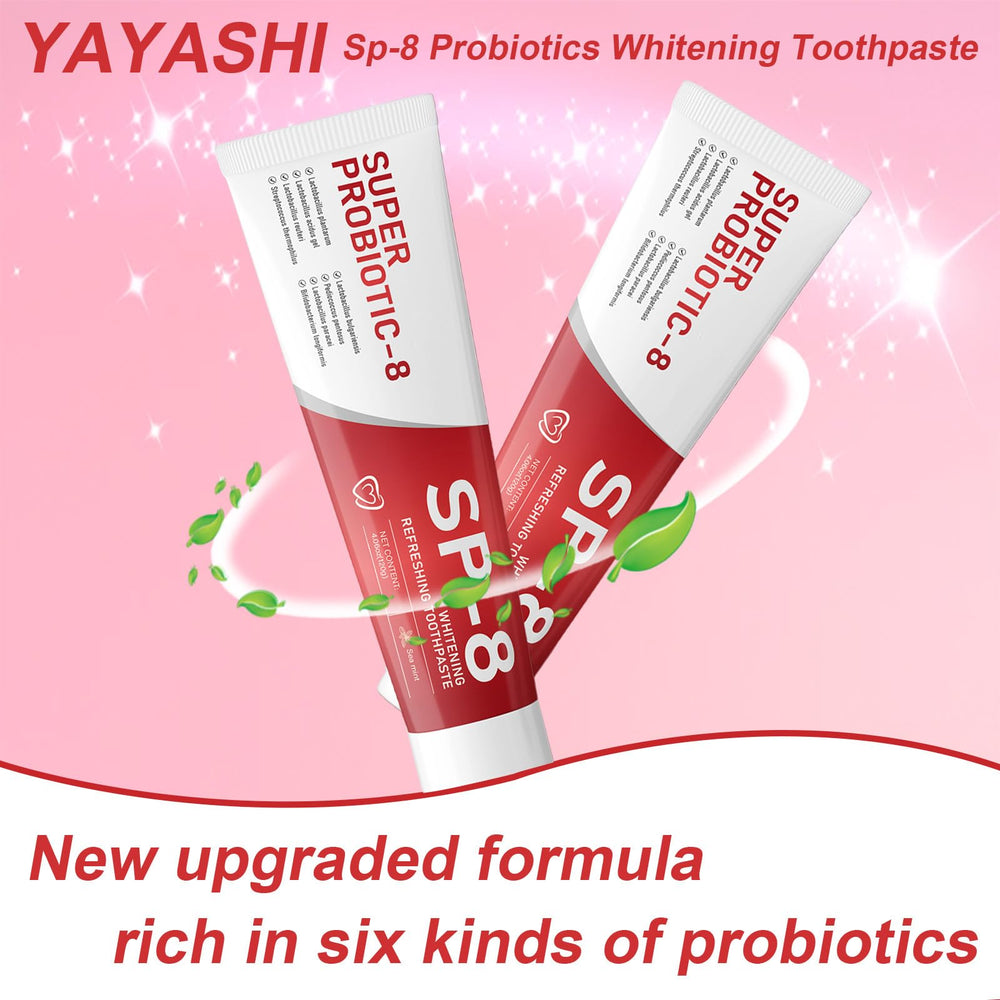Two tubes of SP8 Probiotics Whitening Toothpaste 4.23 oz each