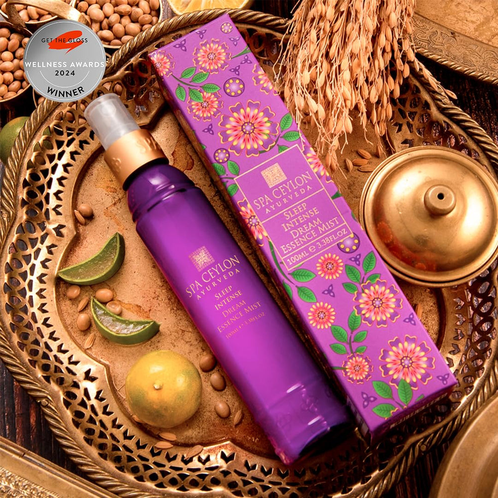 SPA CEYLON Sleep Intense Dream Essence Mist on pillow for serene sleep cue