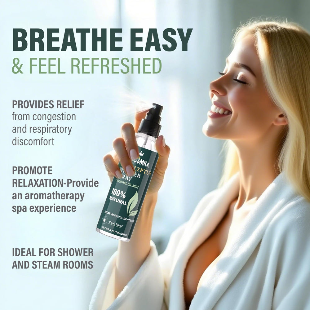 Spa-like bathroom with eucalyptus spray