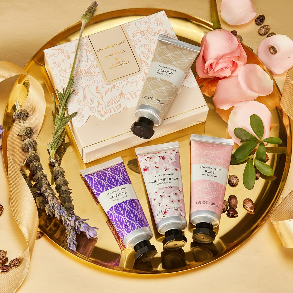 Spa Luxetique hand cream set shea almond pack nourishes dry hands