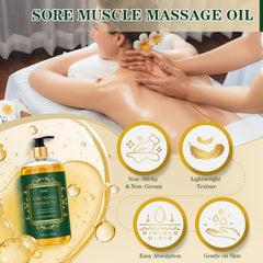 Spa-quality massage oil close-up on a wooden surface