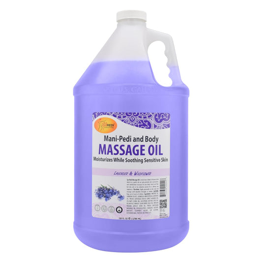 Spa Redi Lavender Wildflower Massage Oil bottle 128 oz