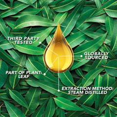 Ingredients and purity information for SpaRoom eucalyptus oil