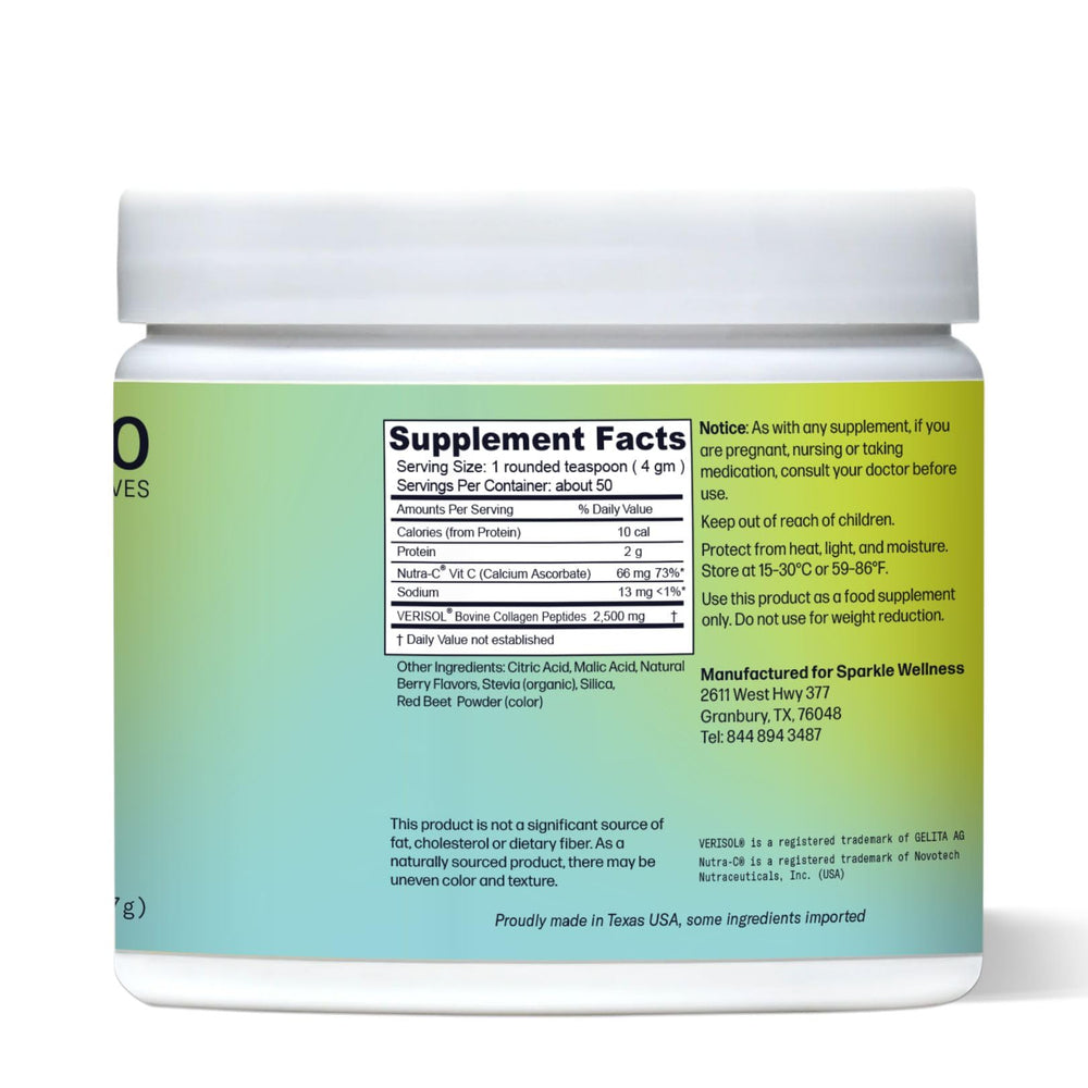 Scoop of Sparkle Wellness VERISOL Collagen Powder