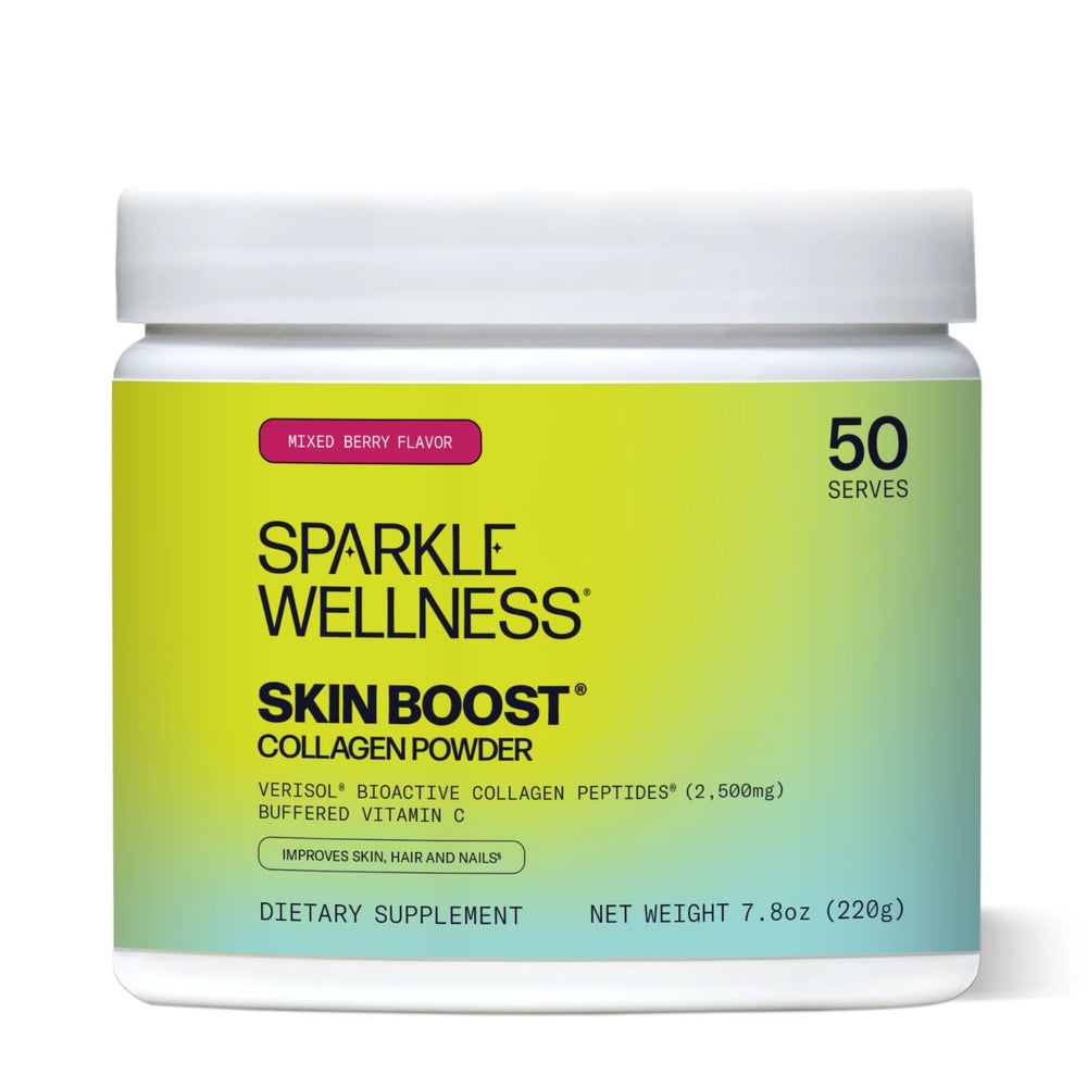 Packaging of Sparkle Wellness VERISOL Collagen Powder (50-Serves)