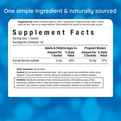 Close-up of Spatone iron sachet