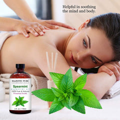 Lab-tested quality guarantee seal for Majestic Pure spearmint essential oils