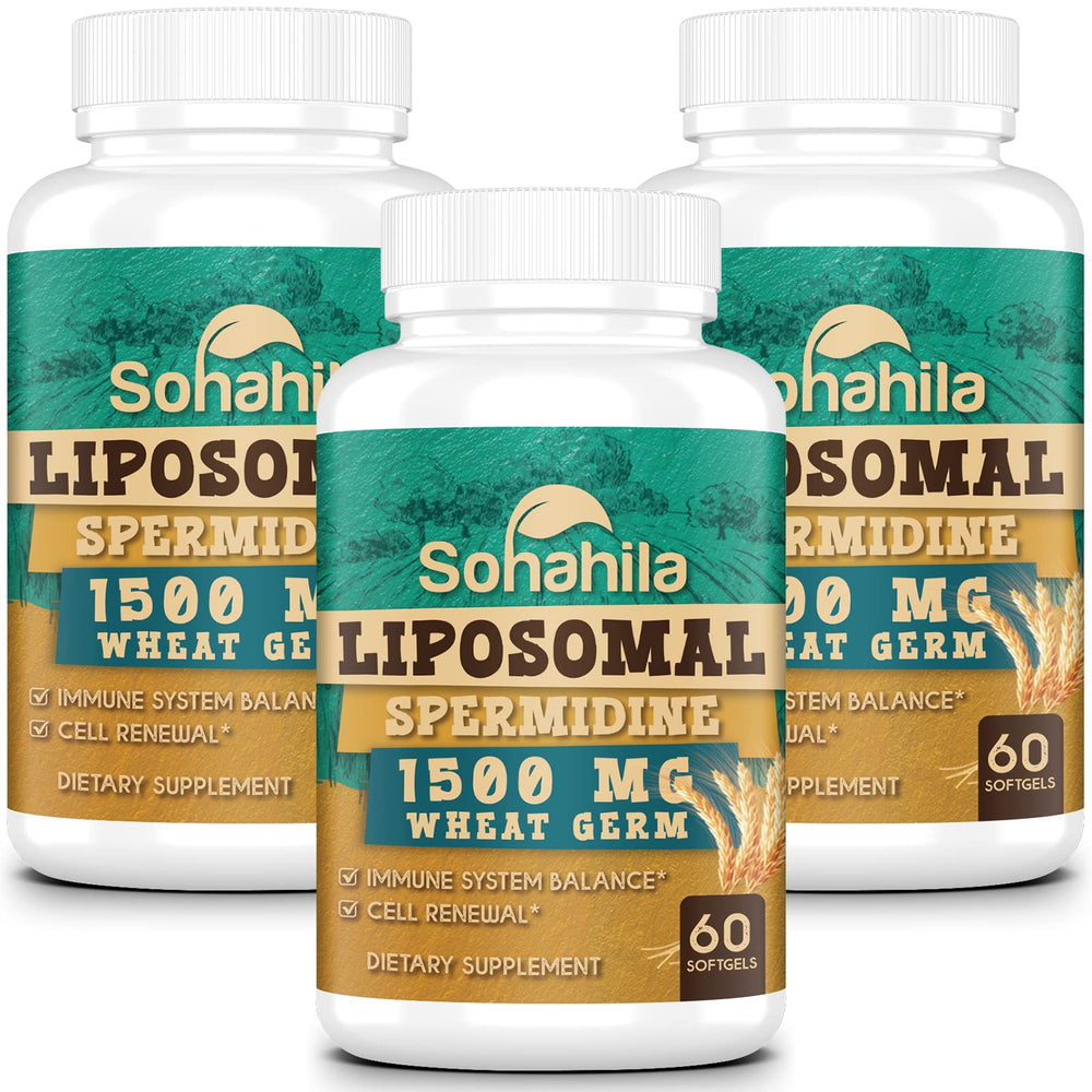 Spermidine supplement 15 mg liposomal for high absorption, 180 softgels