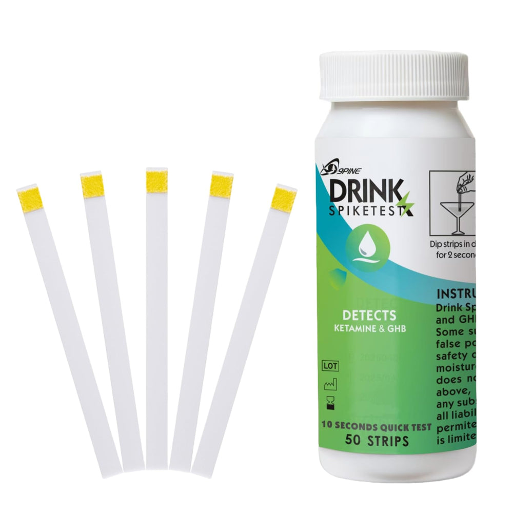Dip and read test using Spike Drink Test Strips for 2 seconds