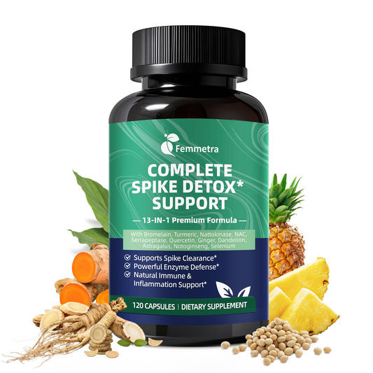Spike Protein Detox Capsules bottle front view