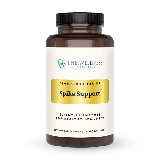 The Wellness Company Spike Support bottle close-up