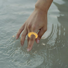 Detail of spikes on the spiky sensory finger massager