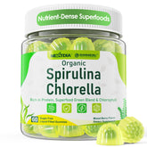 Bottle of Nextdia Spirulina Chlorella Gummies – front view