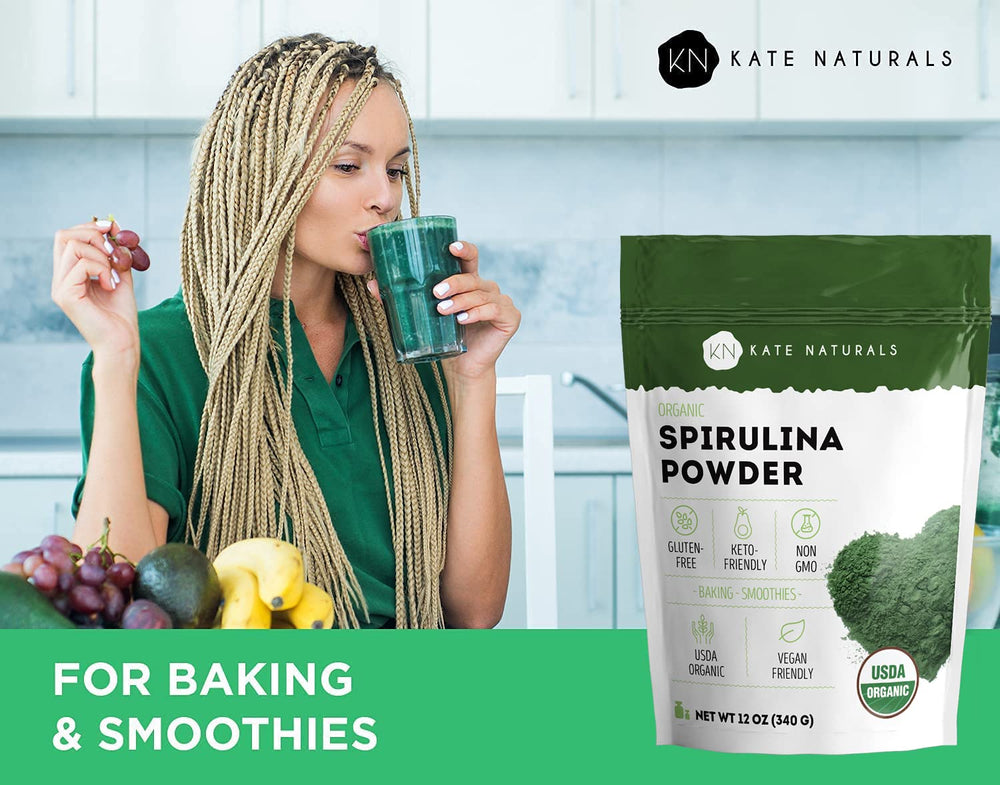 Spirulina powder added to a smoothie