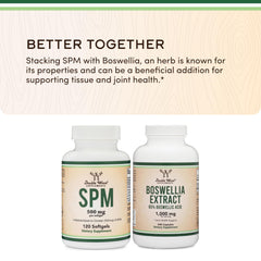 Supplement Facts panel showing 250 mcg SPMs