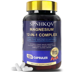 Front view of SPNHKQV Magnesium 12-in-1 Complex bottle