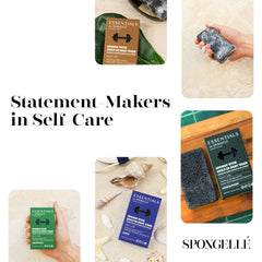 SPONGELLÉ Lemongrass Buffer close-up, USA-made and dermatologist-tested.