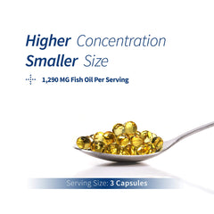 Close-up of small omega-3 capsules