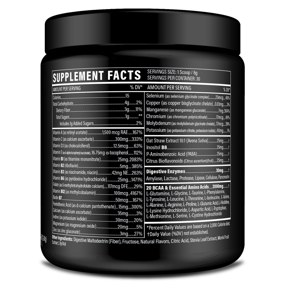Sport Formula 99 freshly stirred shake shows a refreshing, balanced nutrient drink.