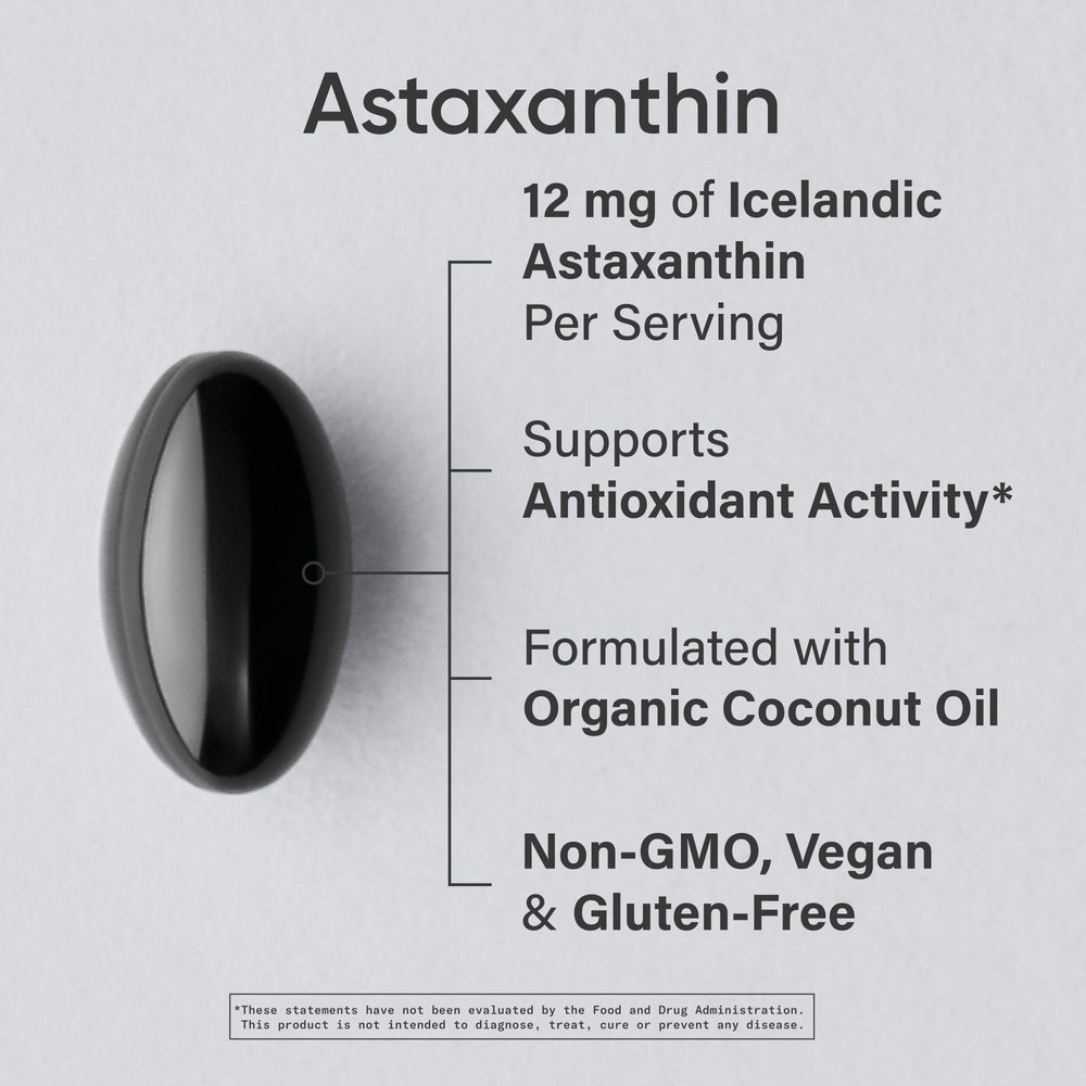 Astaxanthin veggie capsules close-up