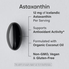 Astaxanthin veggie capsules close-up