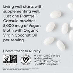 Non-GMO Biotin 5000 mcg packaging
