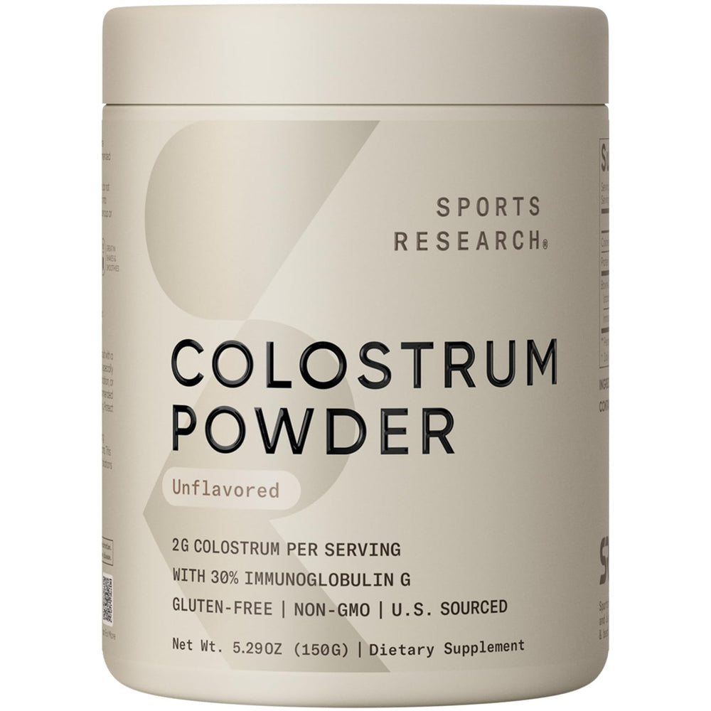 Sports Research Bovine Colostrum Powder container, unflavored, 75 servings