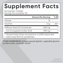 Close-up of CLA softgel capsules
