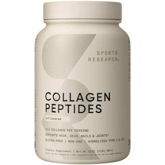 Sports Research Collagen Peptides bottle label