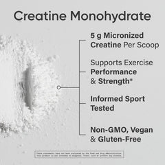 Close-up of creatine monohydrate powder scoop