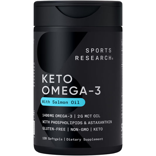 Sports Research Keto Omega Fish Oil bottle and packaging