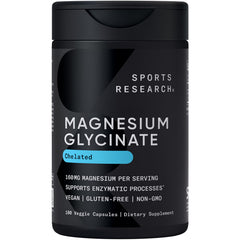 Sports Research Magnesium Glycinate bottle - front view
