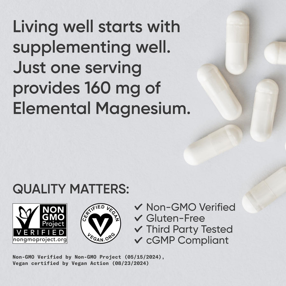 Vegan capsules of Sports Research Magnesium Glycinate
