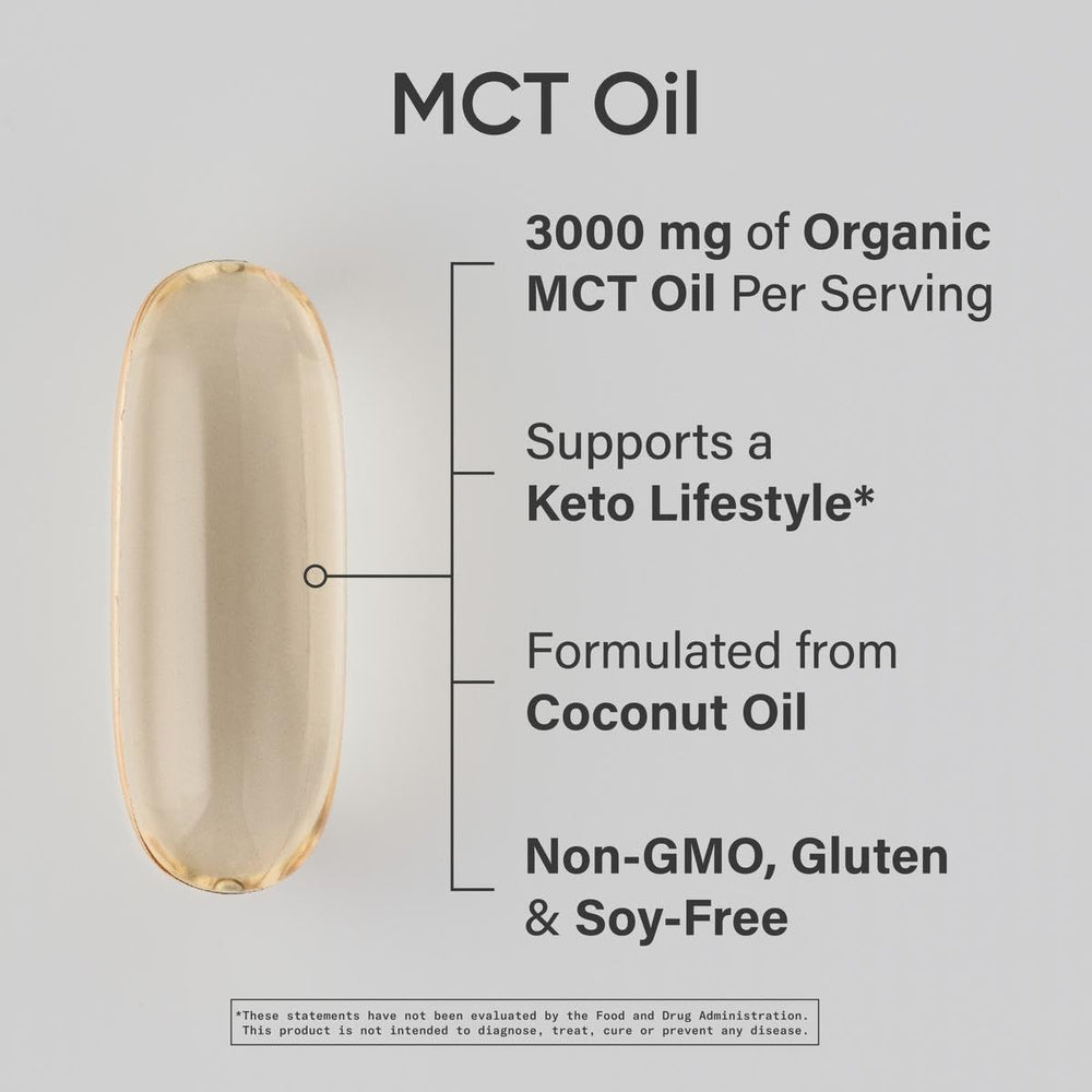 Side view of the MCT Oil Pills bottle