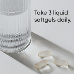 Close-up of MCT oil softgels capsules