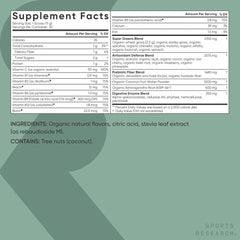 Sports Research Organic Greens Digestive enzyme blend supports comfortable digestion.