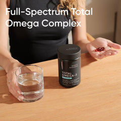 Sports Research Total Omega-3 third-party tested seal for purity.